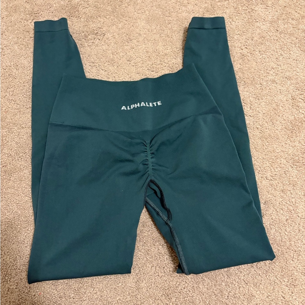 Alphalete Teal Leggings size small amplify